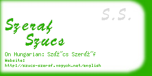 szeraf szucs business card